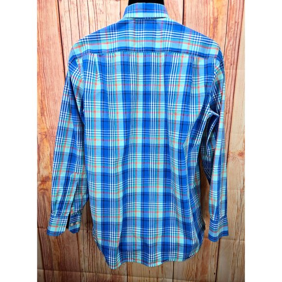 Southern Tide Men's Skipjack Shirt Medium Blue Plaid Dress - Picture 2 of 8